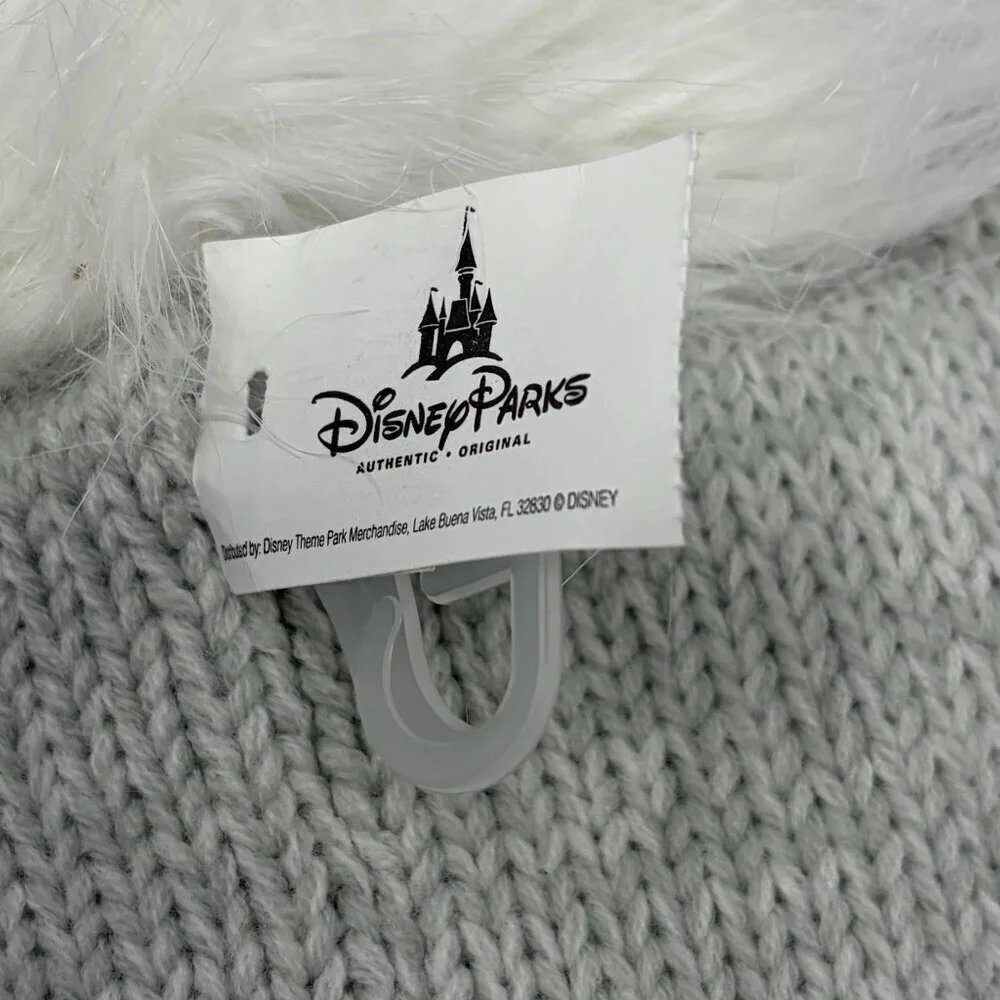 NWT Disney Parks kids Yeti knit beanie hat tassels blue grey